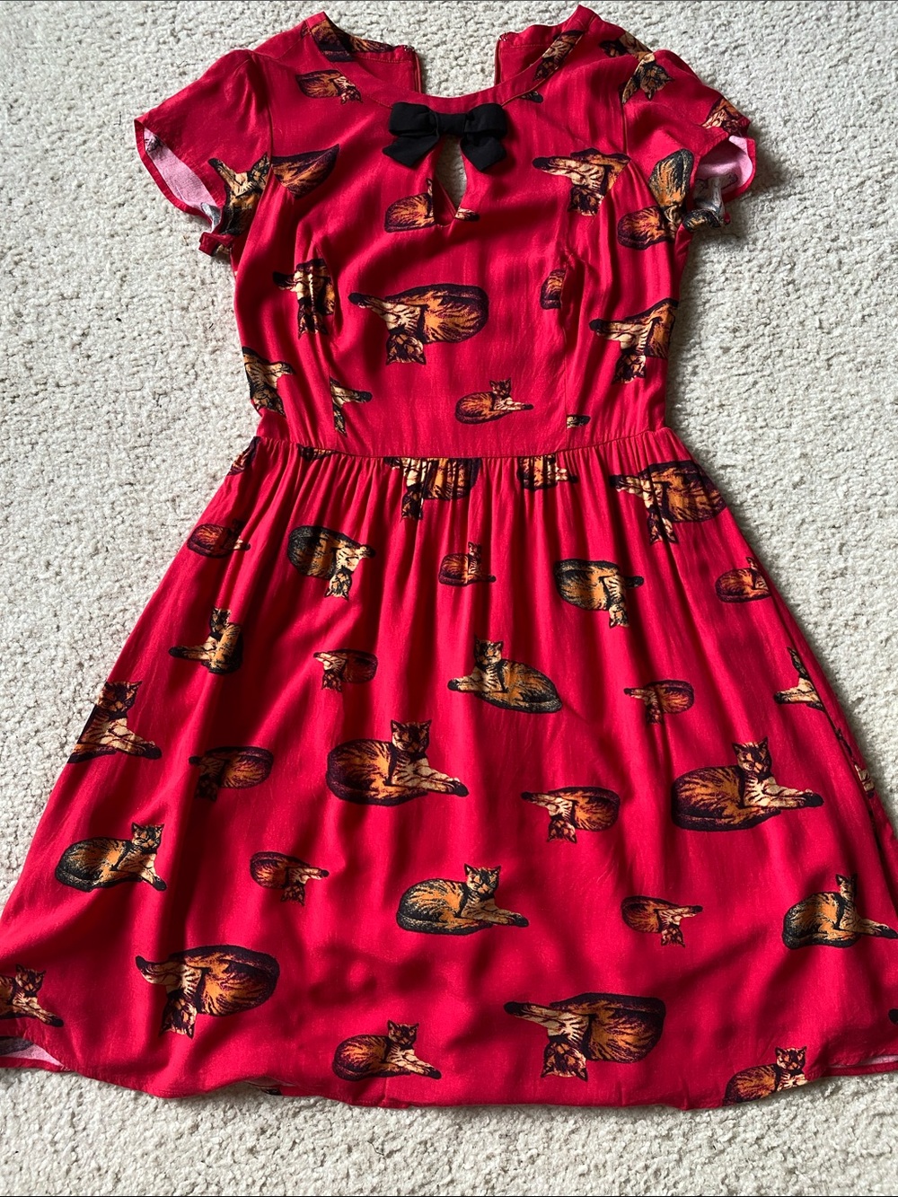 ModCloth dress… with cats à la D & G, labeled XL, but It’s around us 6, chest 35